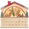 Edge Collections - 14.2" x 3.9" - Brown - Lighted Wooden Christmas Advent Calendar with Countdown Drawers - 1 Piece